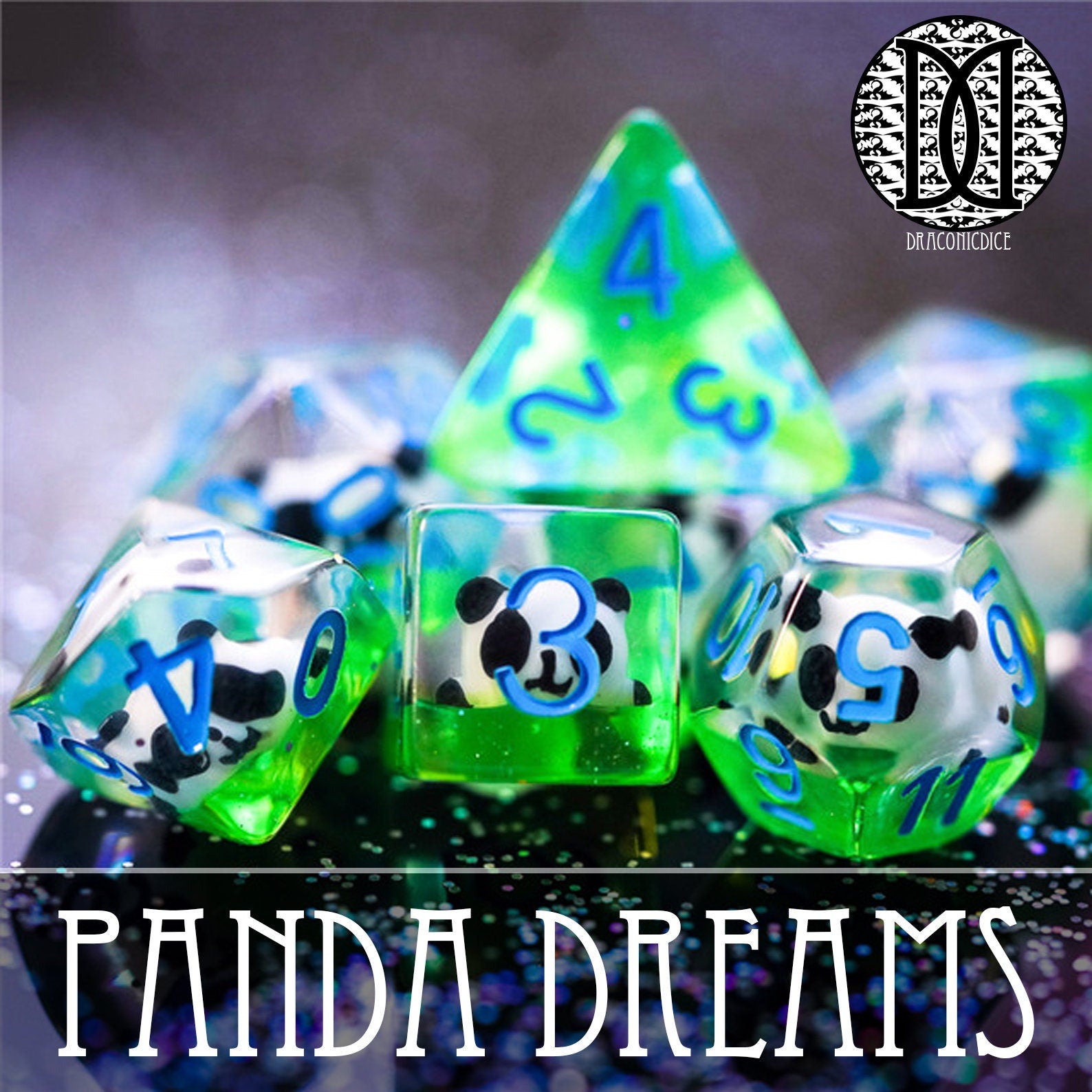 Panda Dreams DND/TTRPG Dice set - Dicemaniac