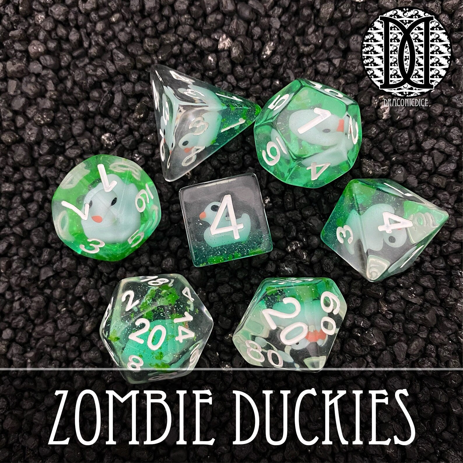 Zombie Duckies DND/TTRPG Dice set - Dicemaniac