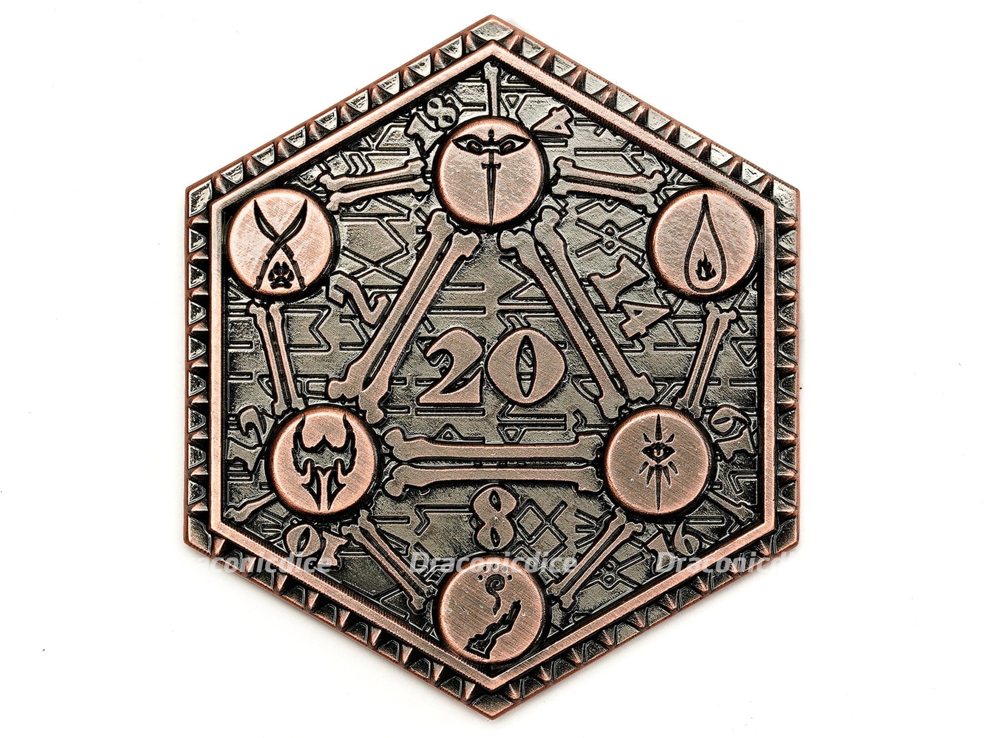 Copper D2 DND/TTRPG Coin - Dicemaniac