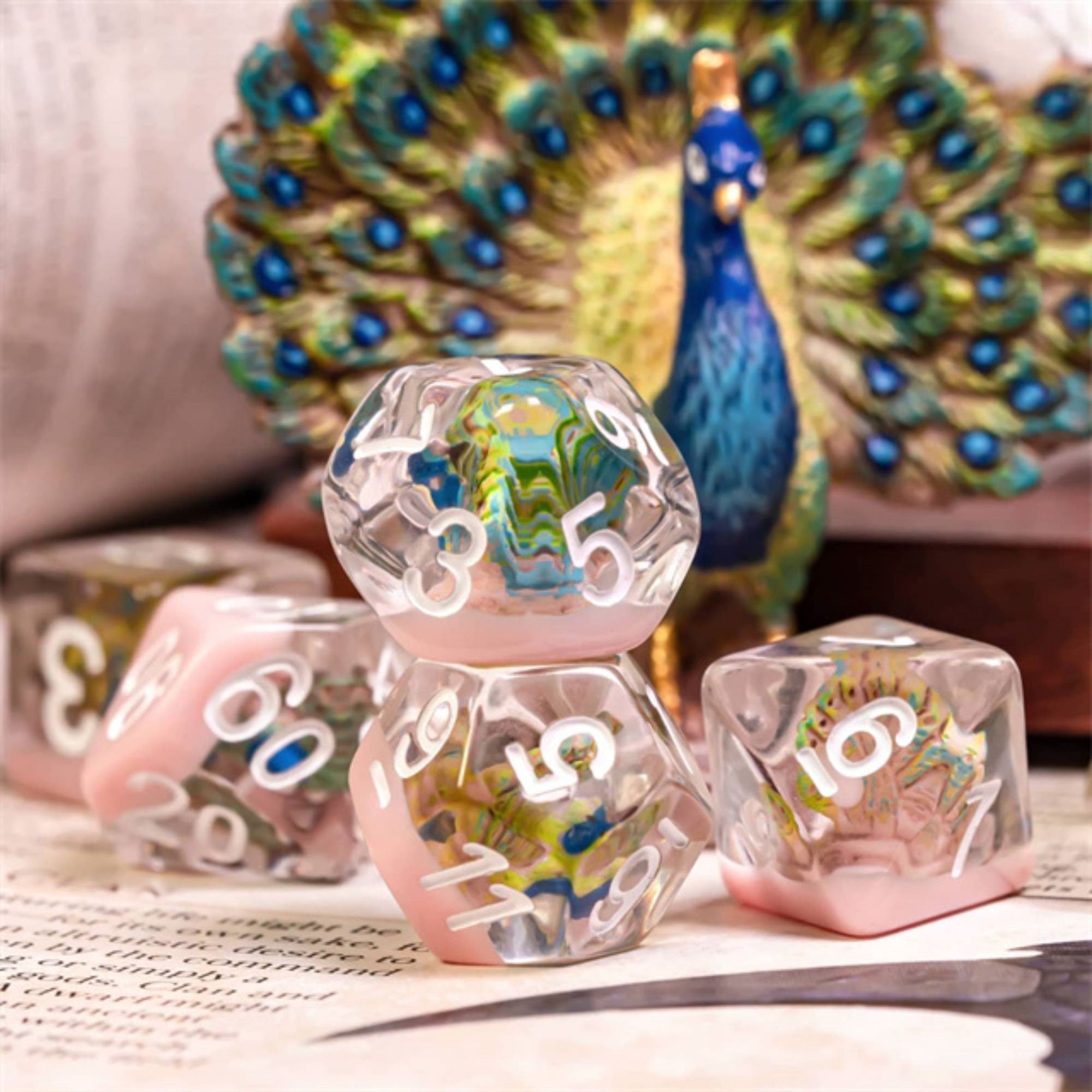 Peacock Paradise DND/TTRPG Dice set - Dicemaniac