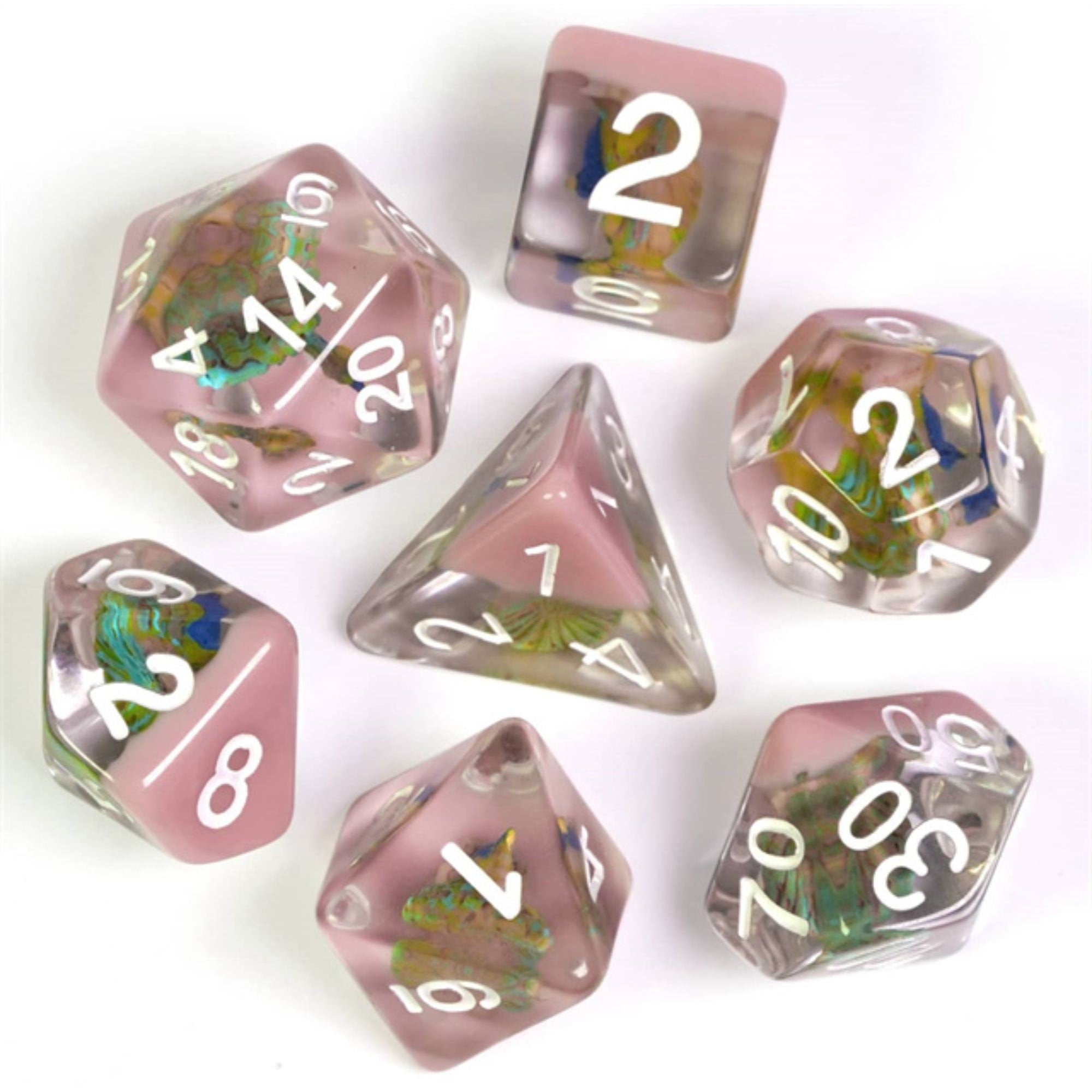 Peacock Paradise DND/TTRPG Dice set - Dicemaniac