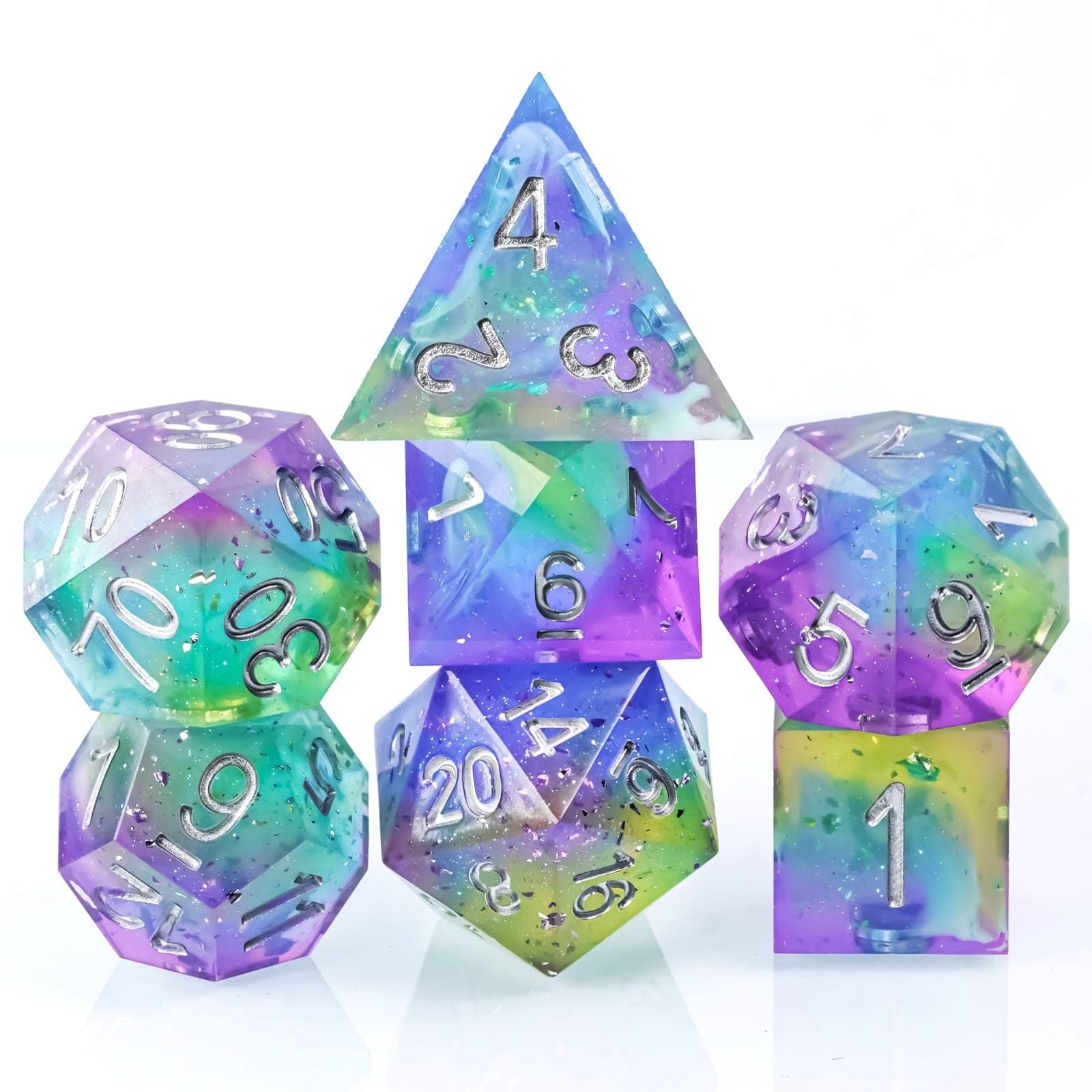 Mythical Chaos Sharp Edge DND/TTRPG Dice set - Dicemaniac