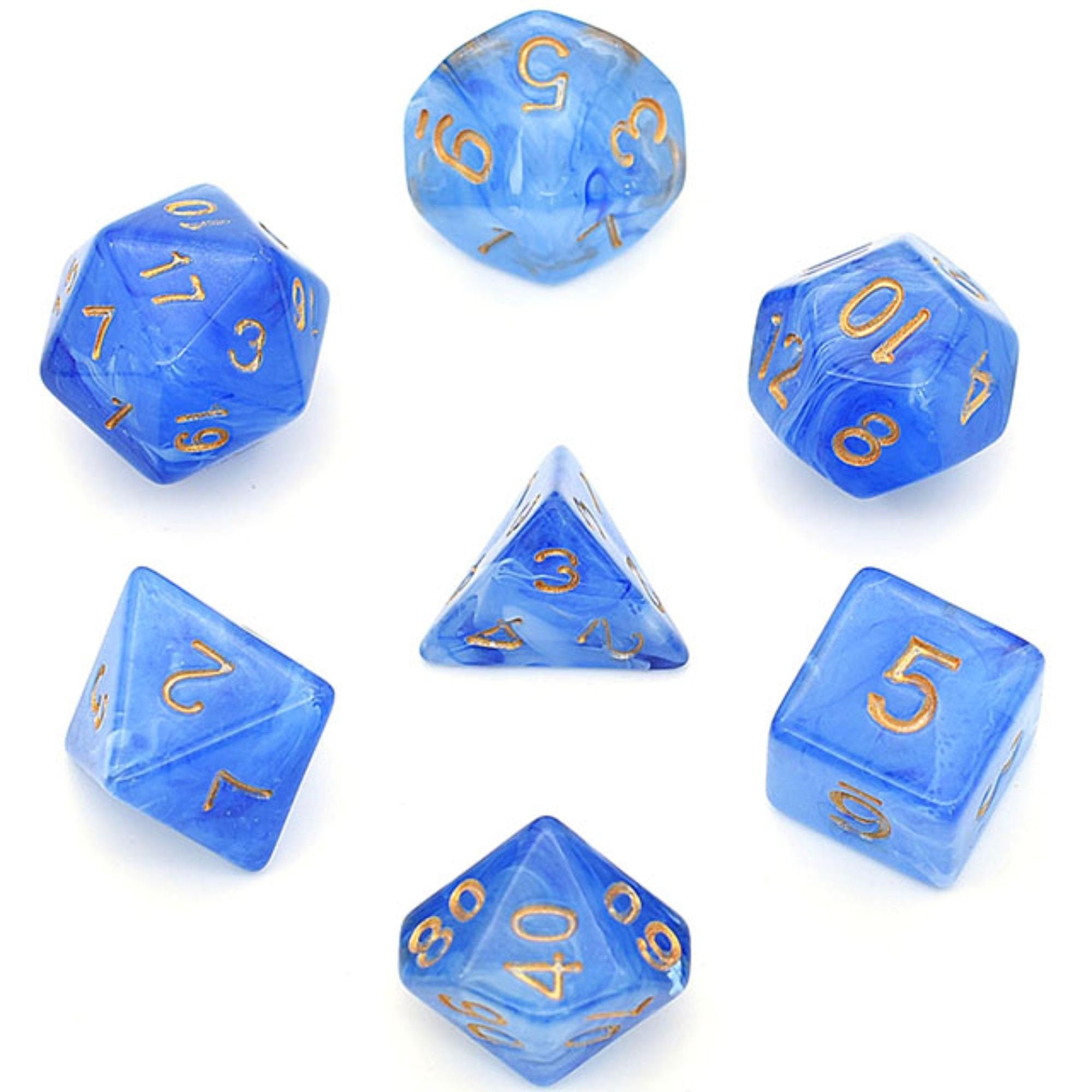 Blue Sea Glass DND/TTRPG Dice set - Dicemaniac