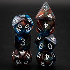 Sea Glass Red and Blue Glitter DND/TTRPG DICE SET - Dicemaniac