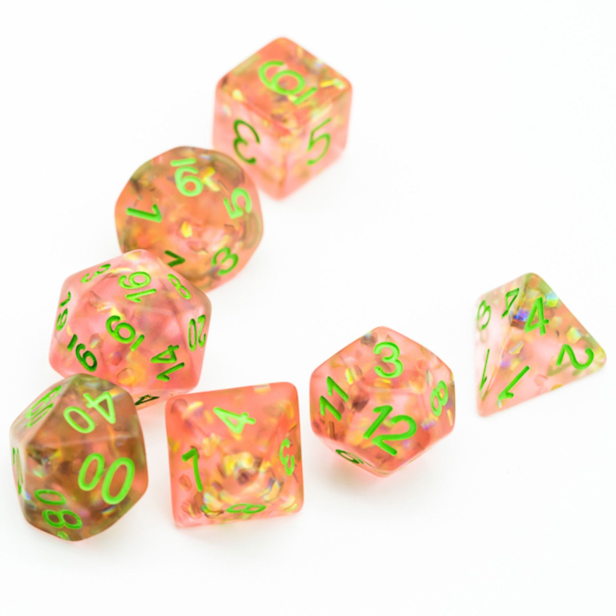 Amber Dragon Scales DND/TTRPG Dice set - Dicemaniac