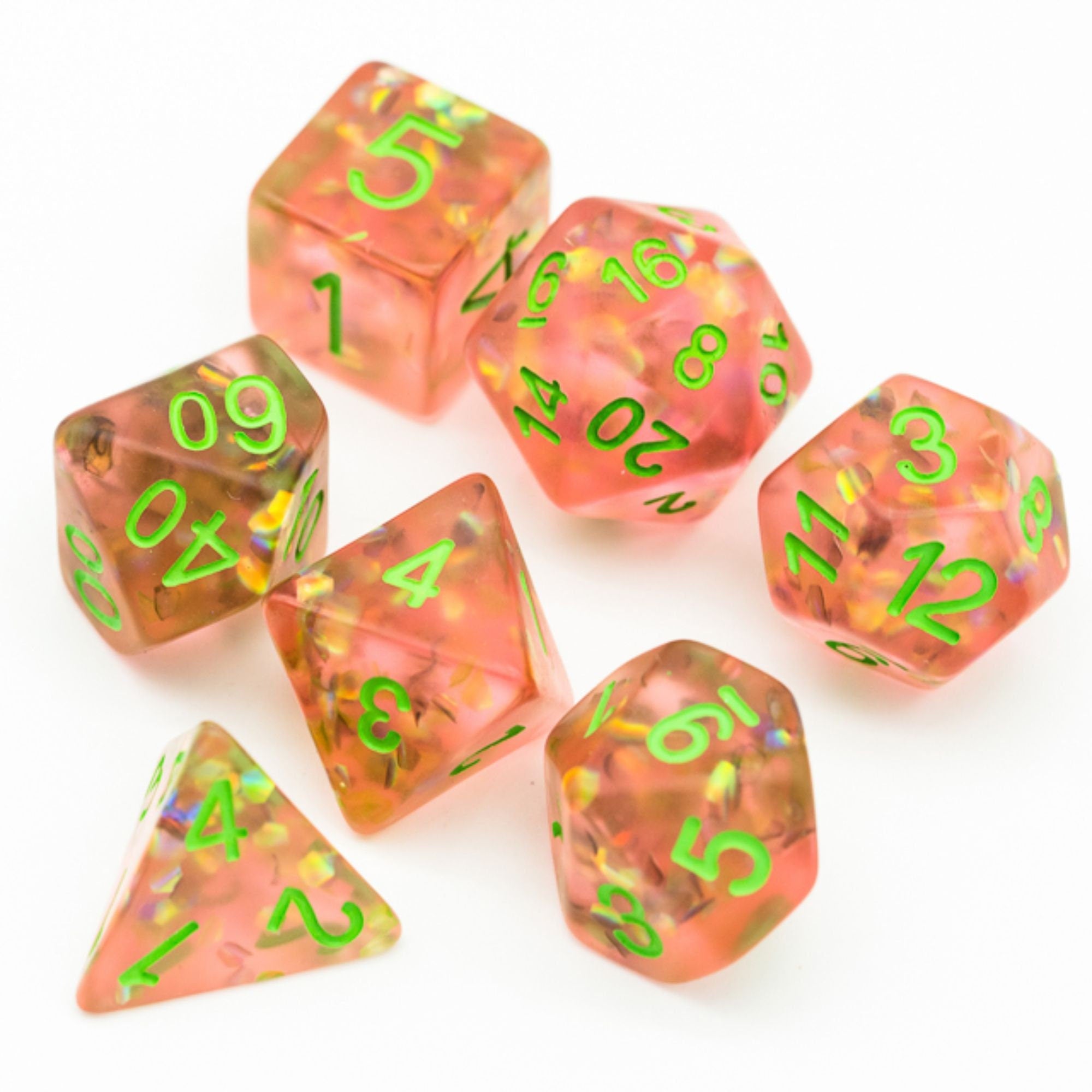 Amber Dragon Scales DND/TTRPG Dice set - Dicemaniac