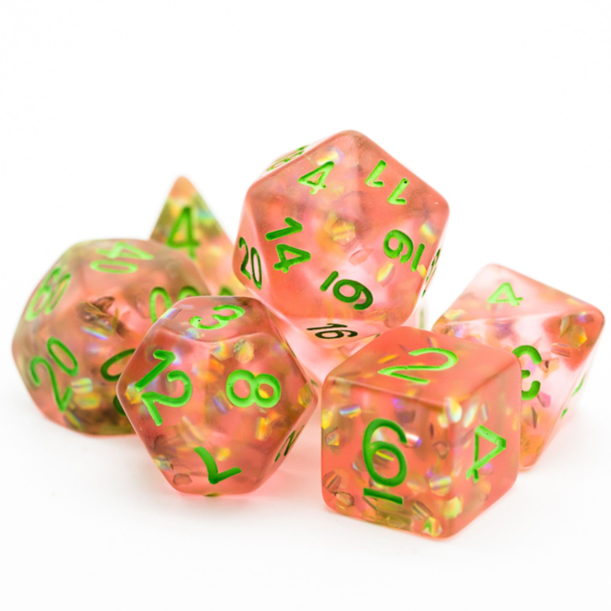 Amber Dragon Scales DND/TTRPG Dice set - Dicemaniac