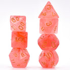 Rose Quartz Sea Glass DND/TTRPG Dice set - Dicemaniac
