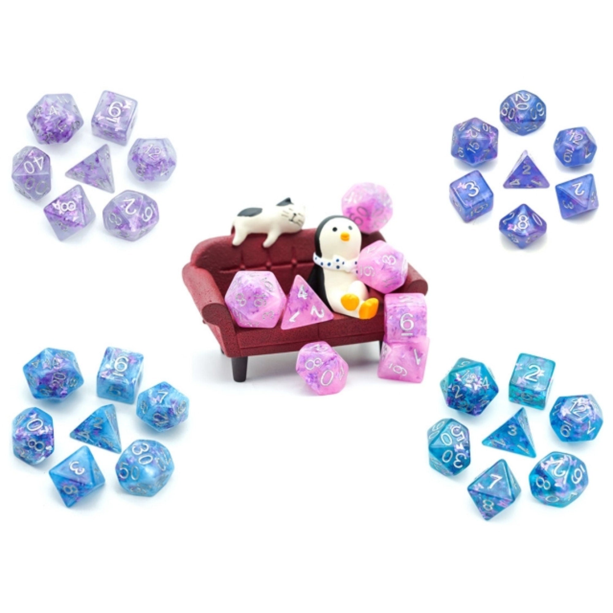 Blue Mariposa DND/TTRPG Dice set - Dicemaniac