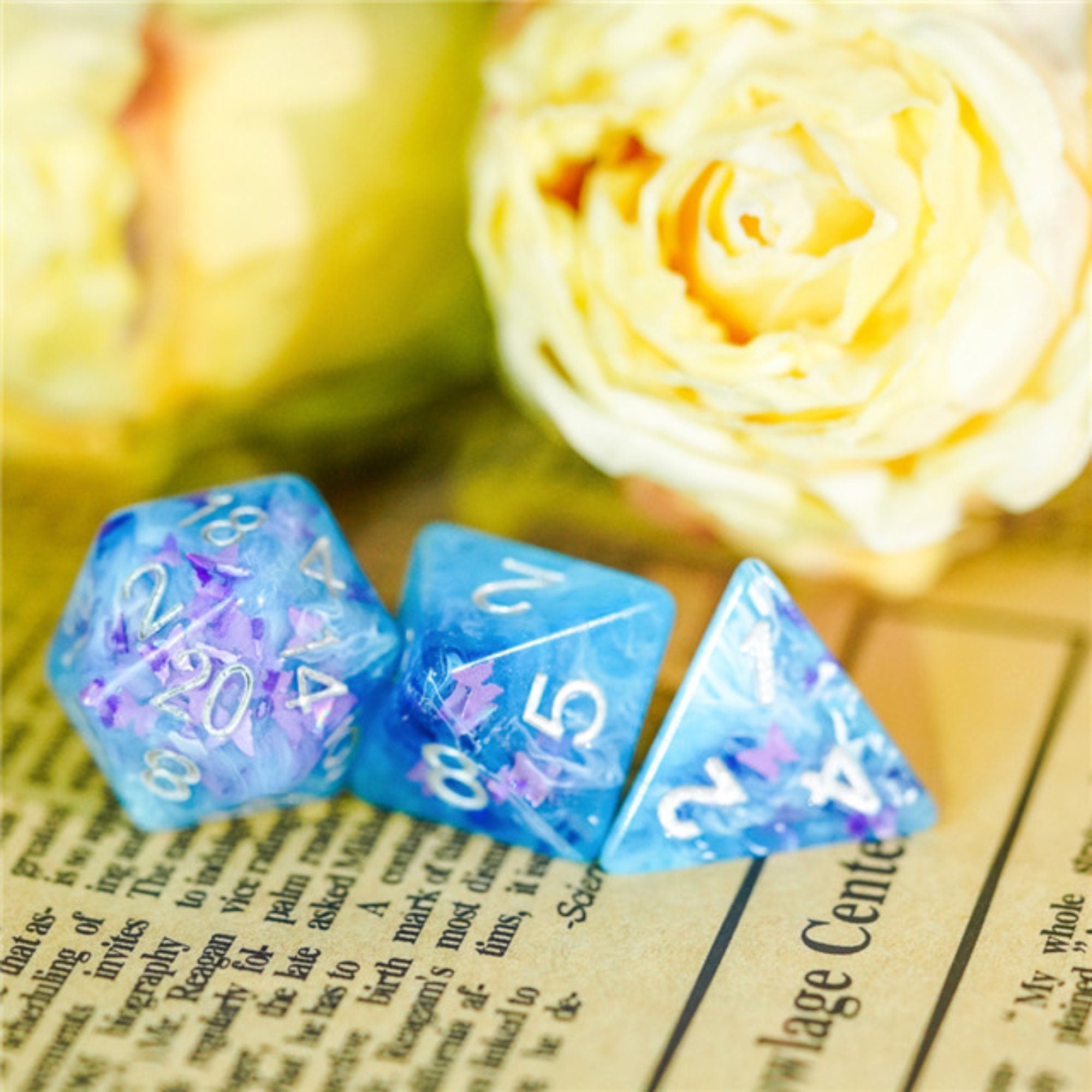 Azure Mariposa DND/TTRPG Dice set - Dicemaniac