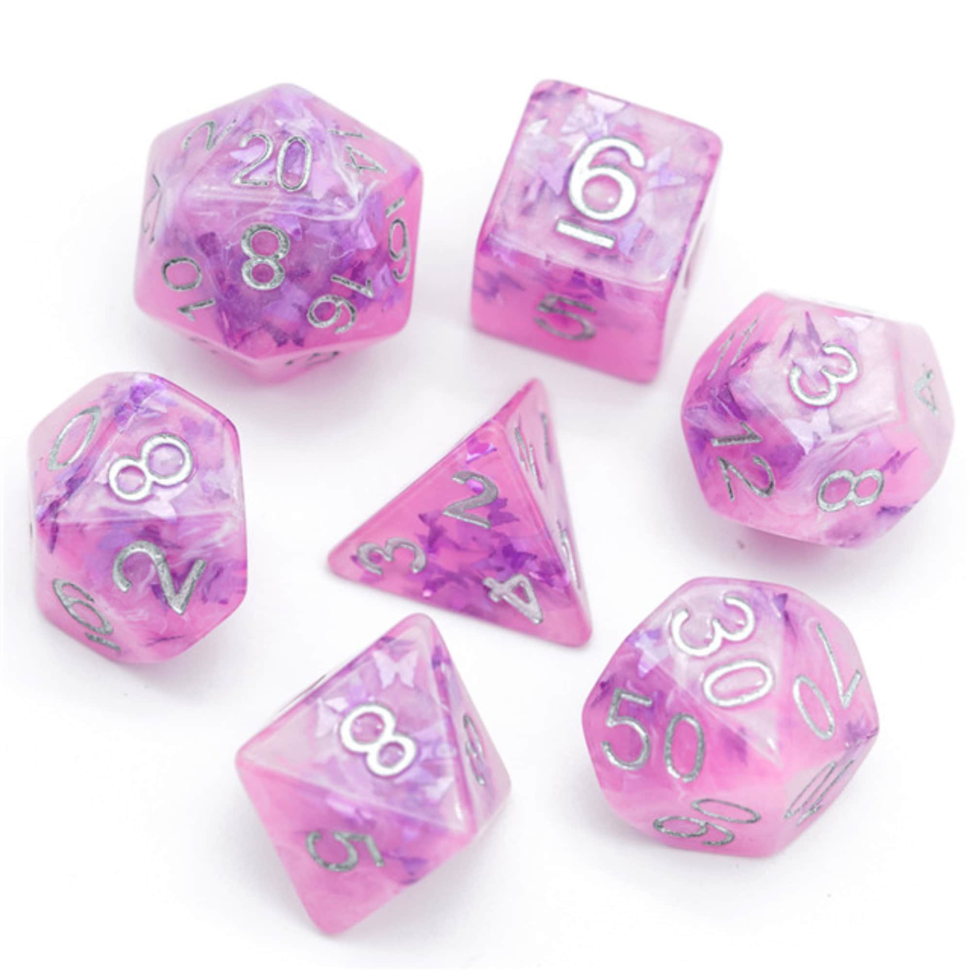 Pink Mariposa DND/TTRPG Dice set - Dicemaniac