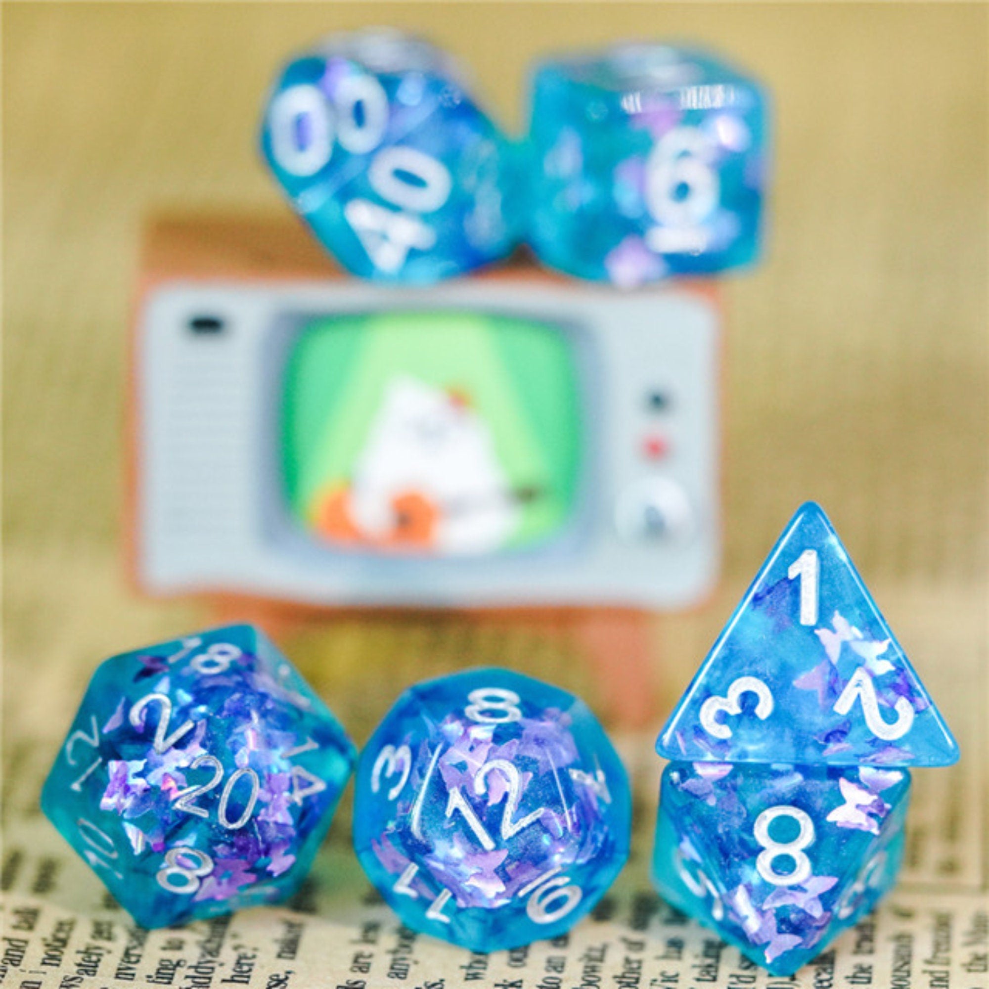 Blue Mariposa DND/TTRPG Dice set - Dicemaniac