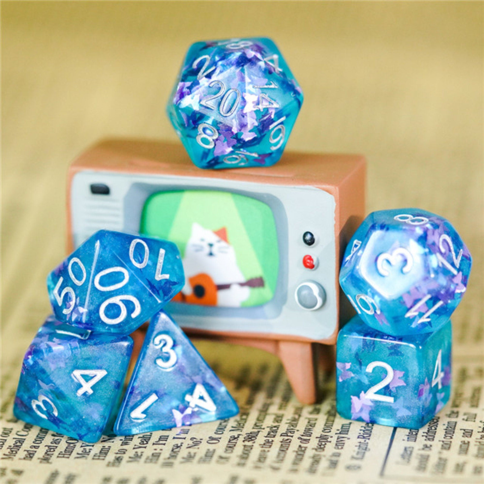 Blue Mariposa DND/TTRPG Dice set - Dicemaniac