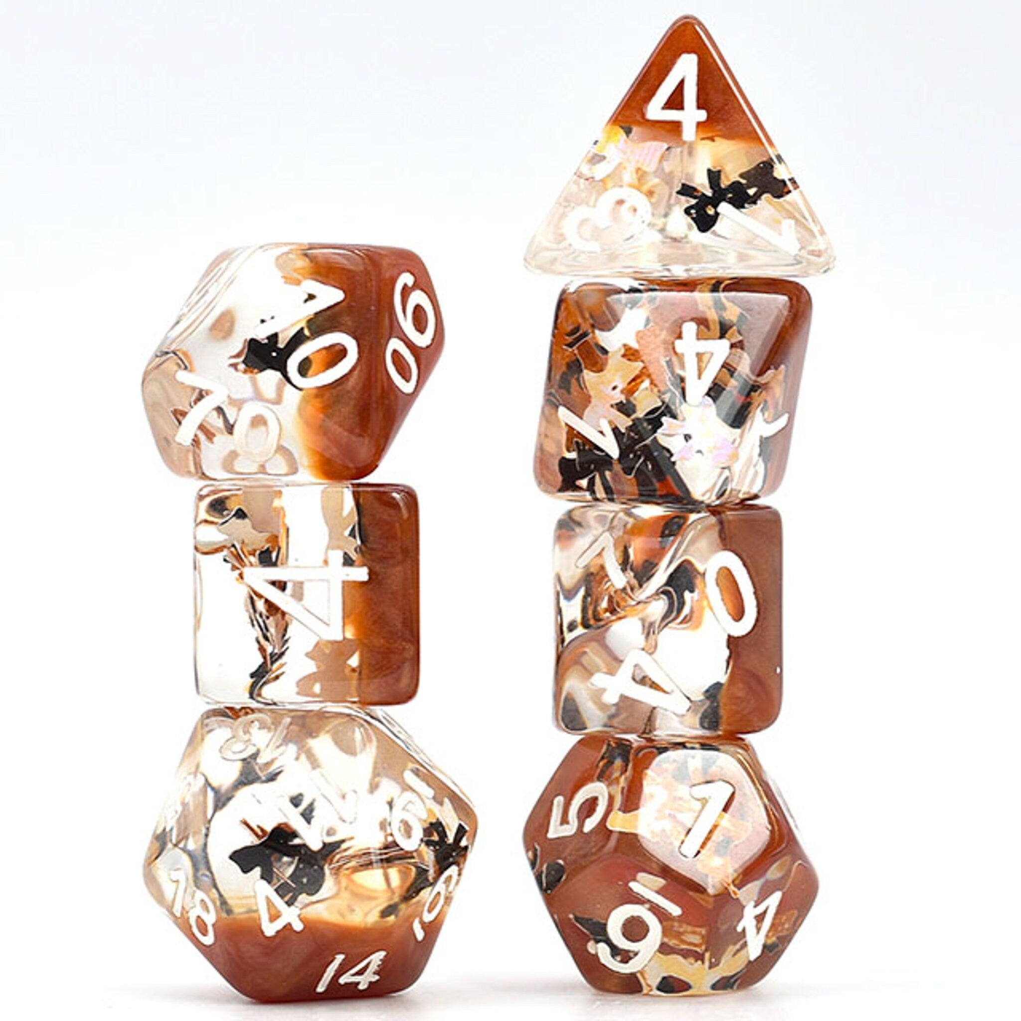 Brown Ribbons DND/TTRPG Dice set - Dicemaniac