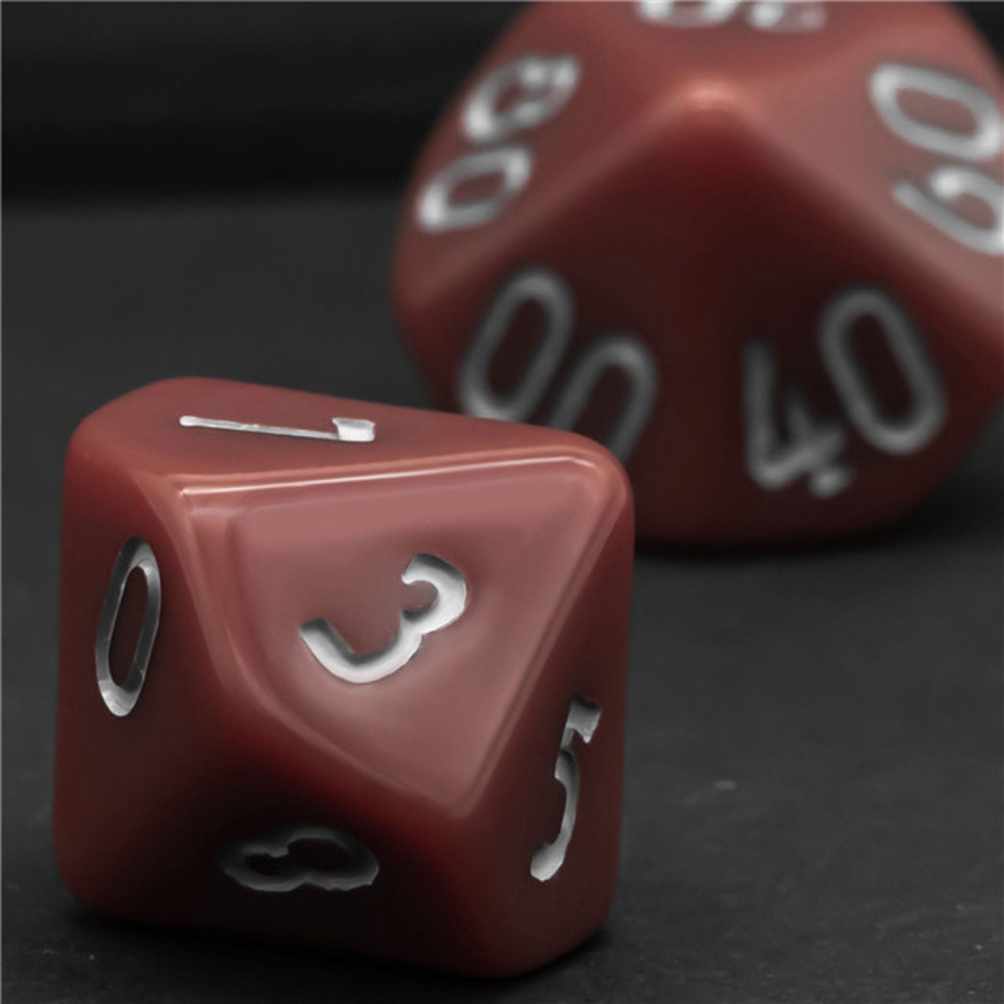 Brown & Silver DND/TTRPG Dice set - Dicemaniac