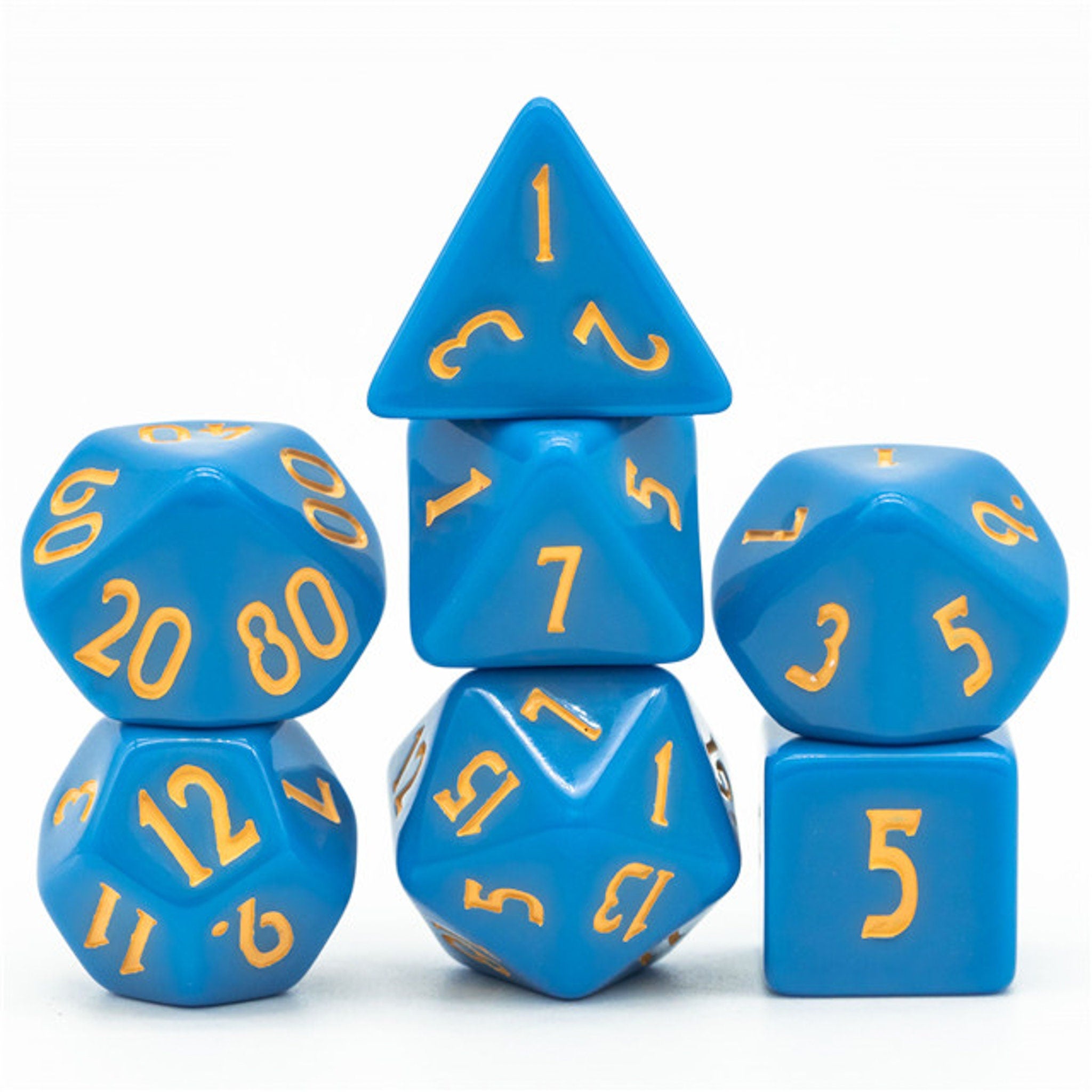 Blue and Gold DND/TTRPG Dice set - Dicemaniac