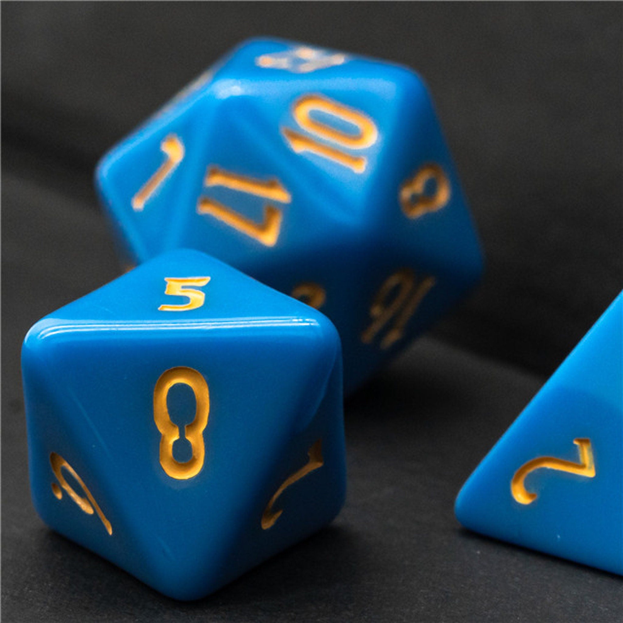 Blue and Gold DND/TTRPG Dice set - Dicemaniac