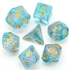 Blue, Silver and Pink DND/TTRPG Dice set - Dicemaniac