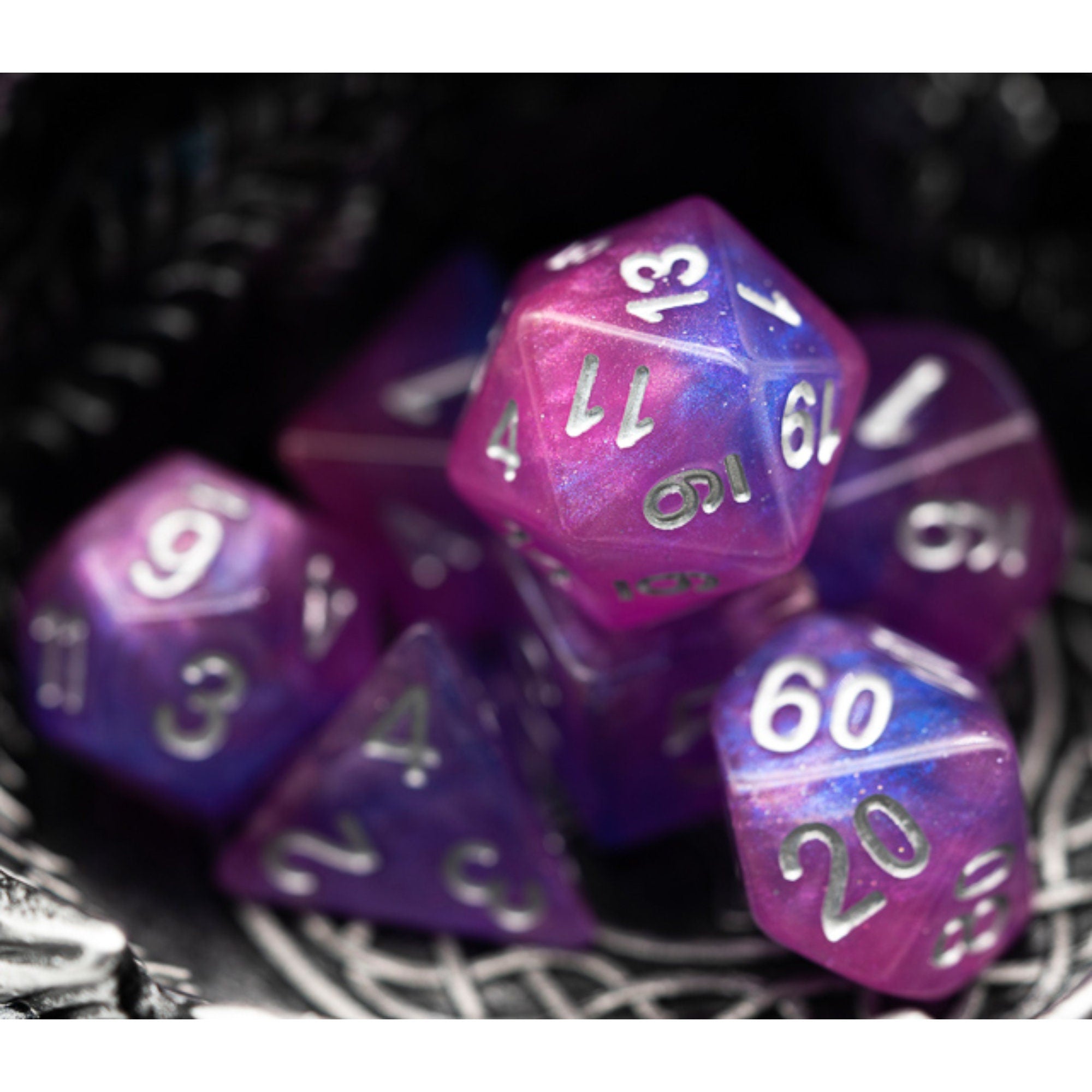 Purple Galaxy DND/TTRPG Dice set - Dicemaniac