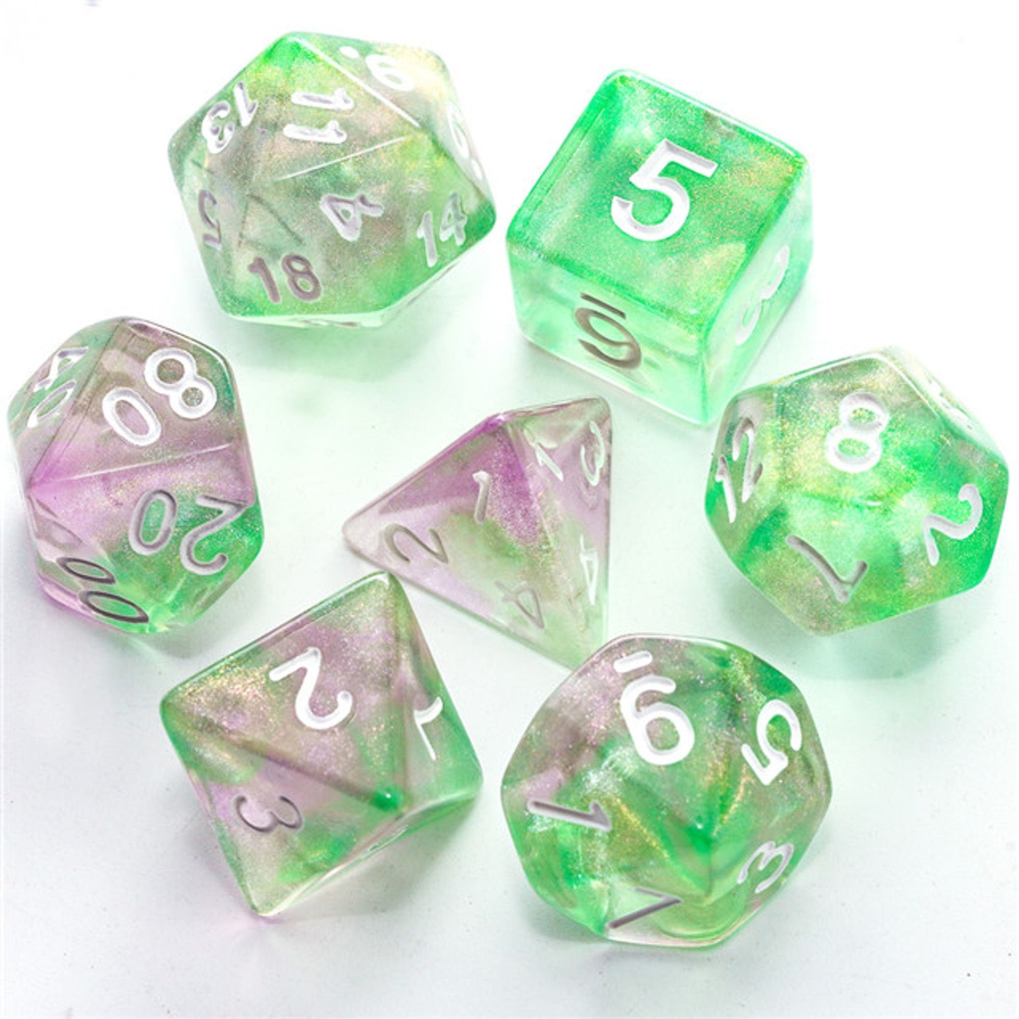 Forest Glass DND/TTRPG Dice set - Dicemaniac