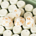 Golden White Marble DND/TTRPG Dice set - Dicemaniac