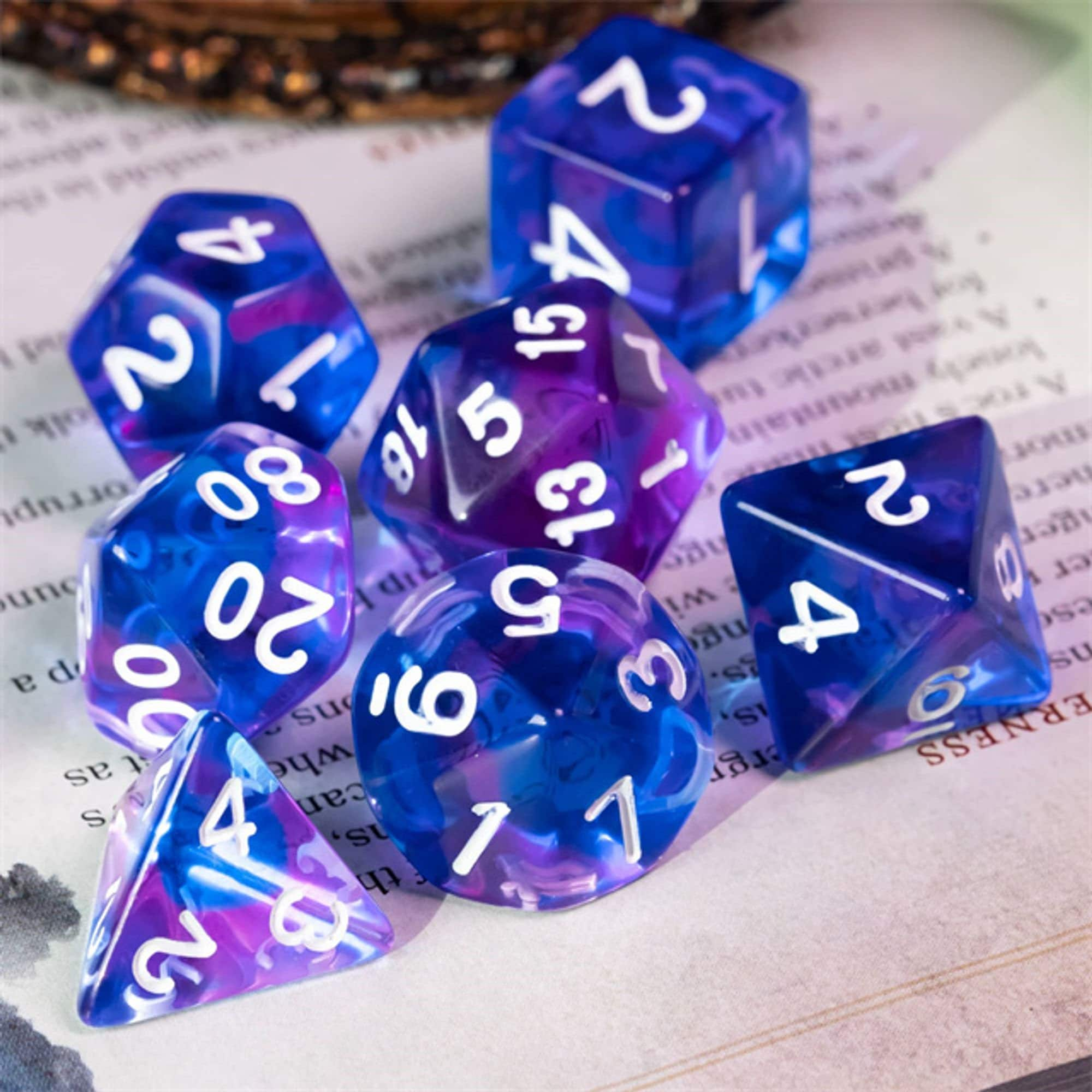 Transparent Eldritch Blast DND/TTRPG Dice set - Dicemaniac