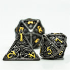 Hollow Octopus Black Gold Metal DND/TTRPG Dice set - Dicemaniac