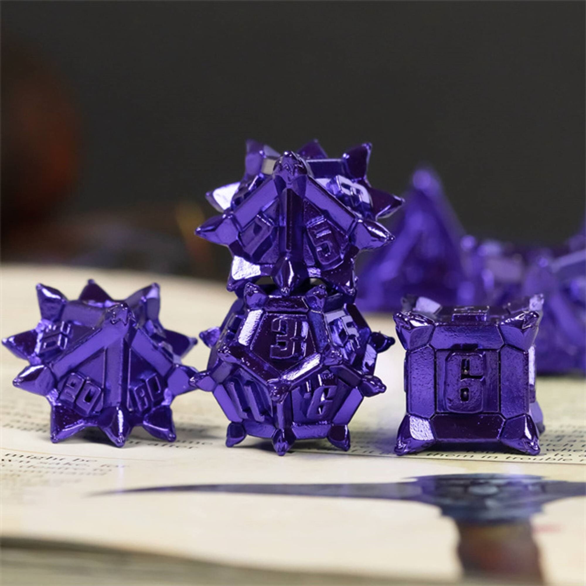 Metal Pinwheel DND/TTRPG Dice set - Dicemaniac