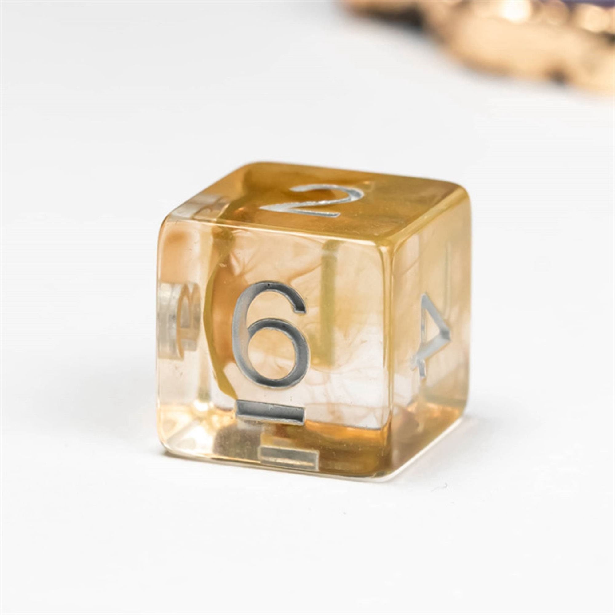 Murky Gold Smoke DND/TTRPG Dice set - Dicemaniac