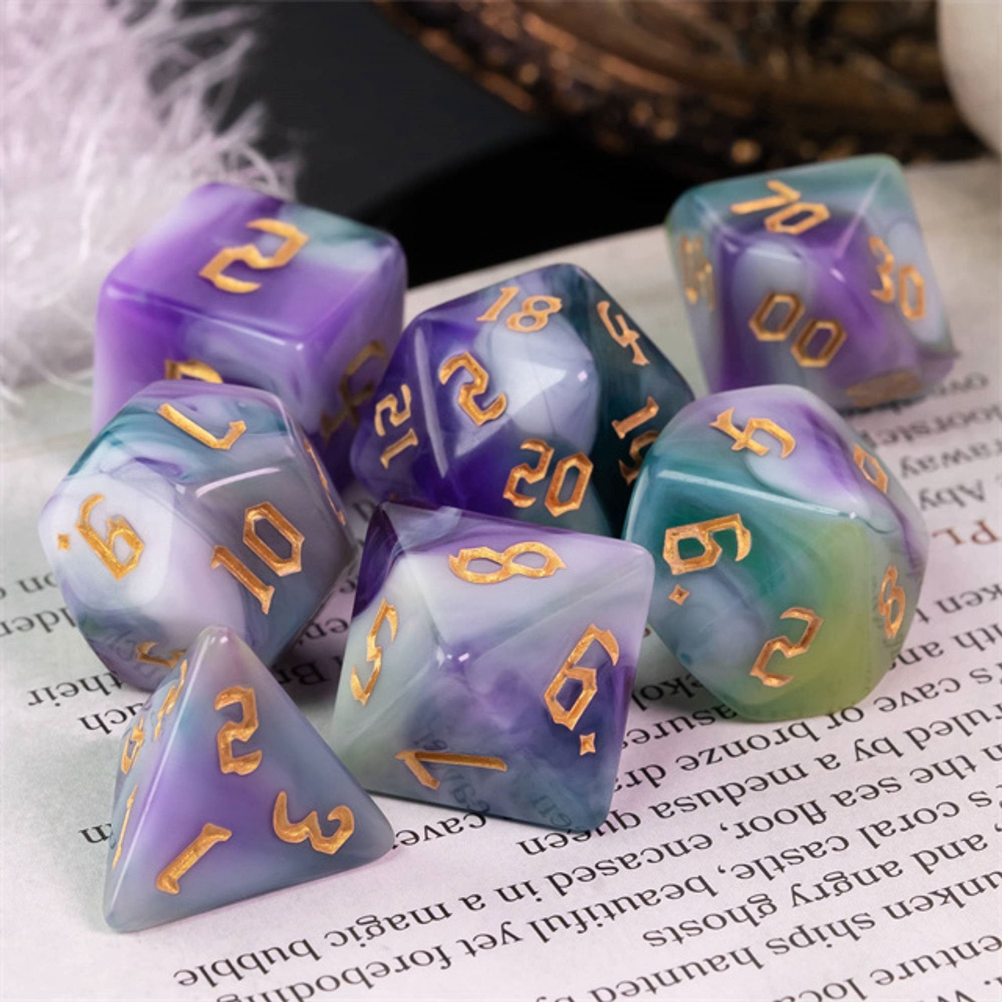 Purple Mist DND/TTRPG DICE SET - Dicemaniac