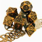 Dagger of Venom Antique Gold Metal Rogue Style DND/TTRPG Dice set - Dicemaniac