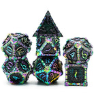 Dagger of Venom Fluorescent Metal Rogue TTRPG/DND DICE SET - Dicemaniac