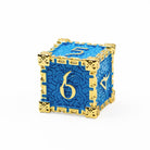 Dagger of Venom Royal Blue Metal Rogue Style DND/TTRPG Dice set - Dicemaniac