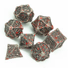 Dagger of Venom Splattered Battle Blood Metal Rogue Style DND/TTRPG Dice set - Dicemaniac