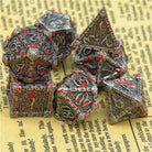 Dagger of Venom Splattered Battle Blood Metal Rogue Style DND/TTRPG Dice set - Dicemaniac