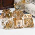 Murky Gold Smoke DND/TTRPG Dice set - Dicemaniac