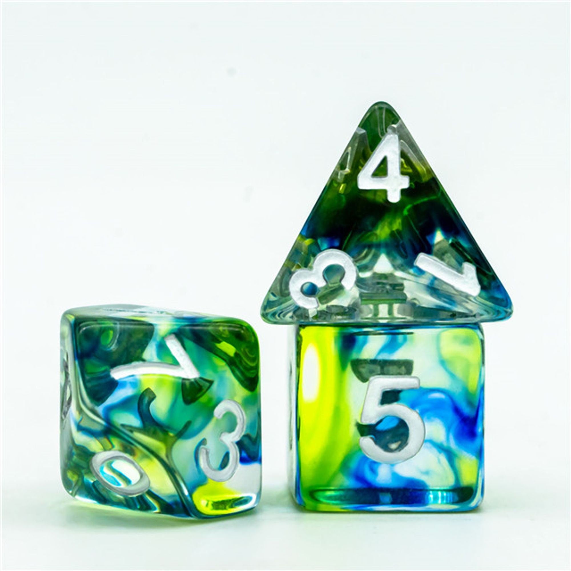 Green Sun's Zenith DND/TTRPG Dice set - Dicemaniac