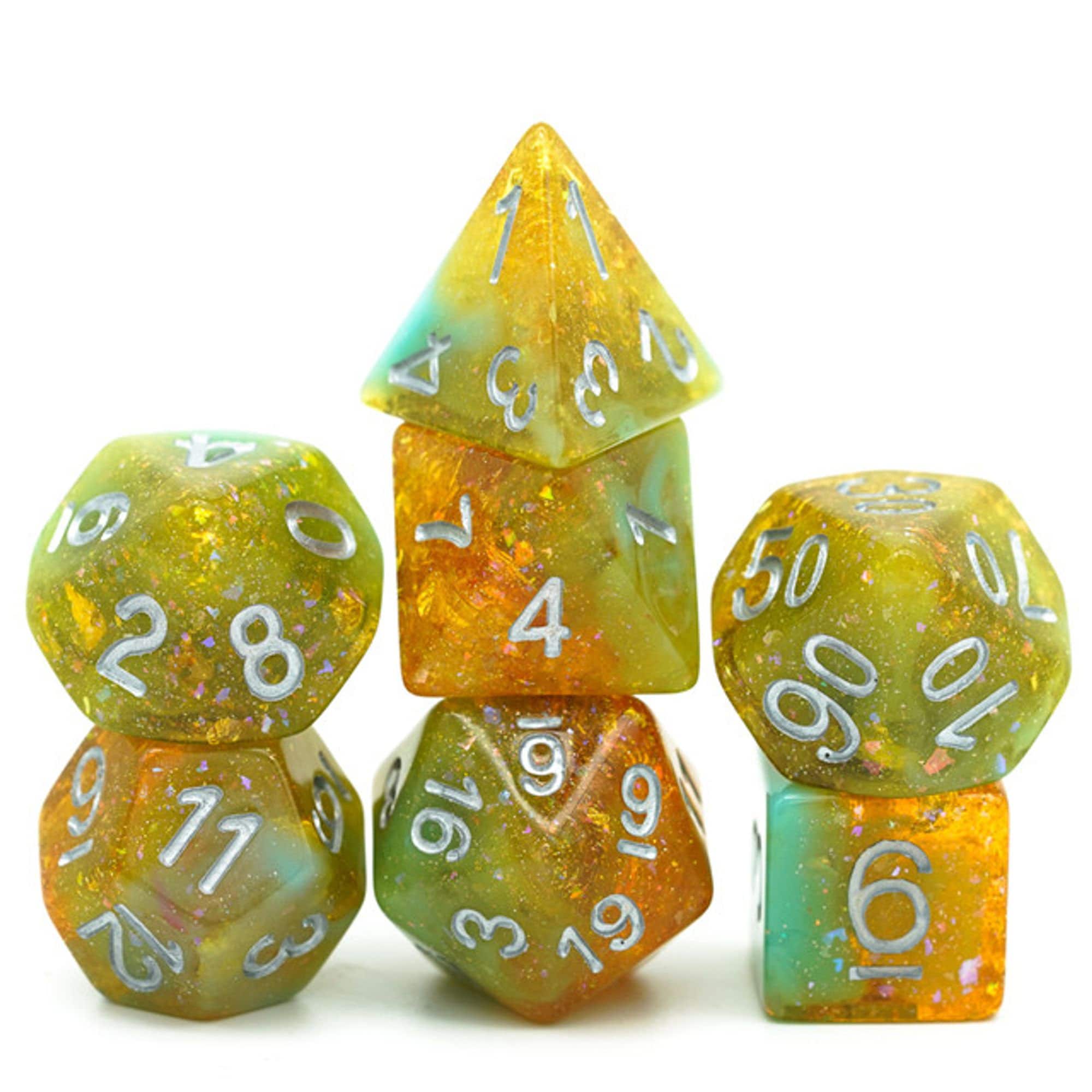 Sungold Sentinel DND/TTRPG Dice set - Dicemaniac
