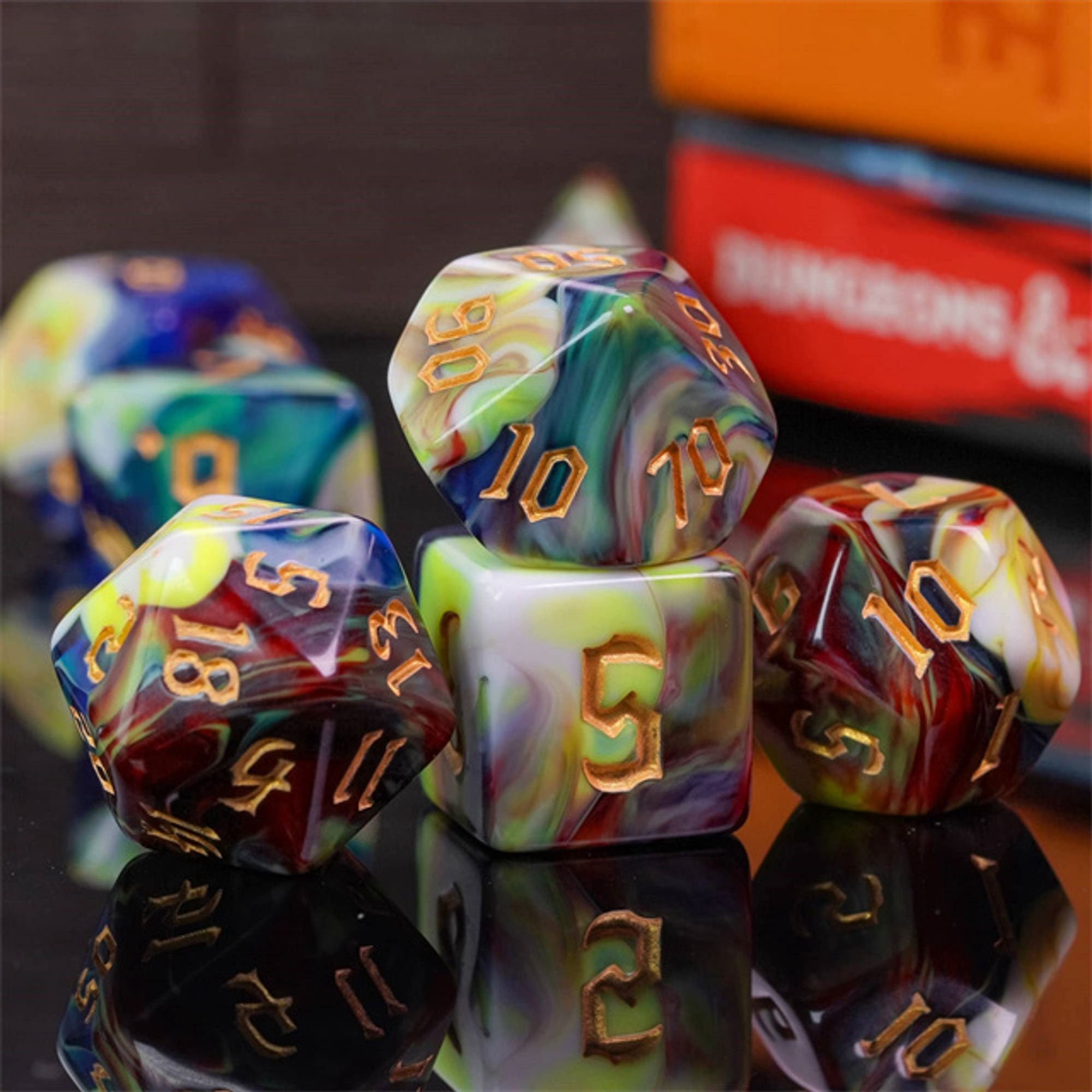 Abstract DND/TTRPG Dice set - Dicemaniac