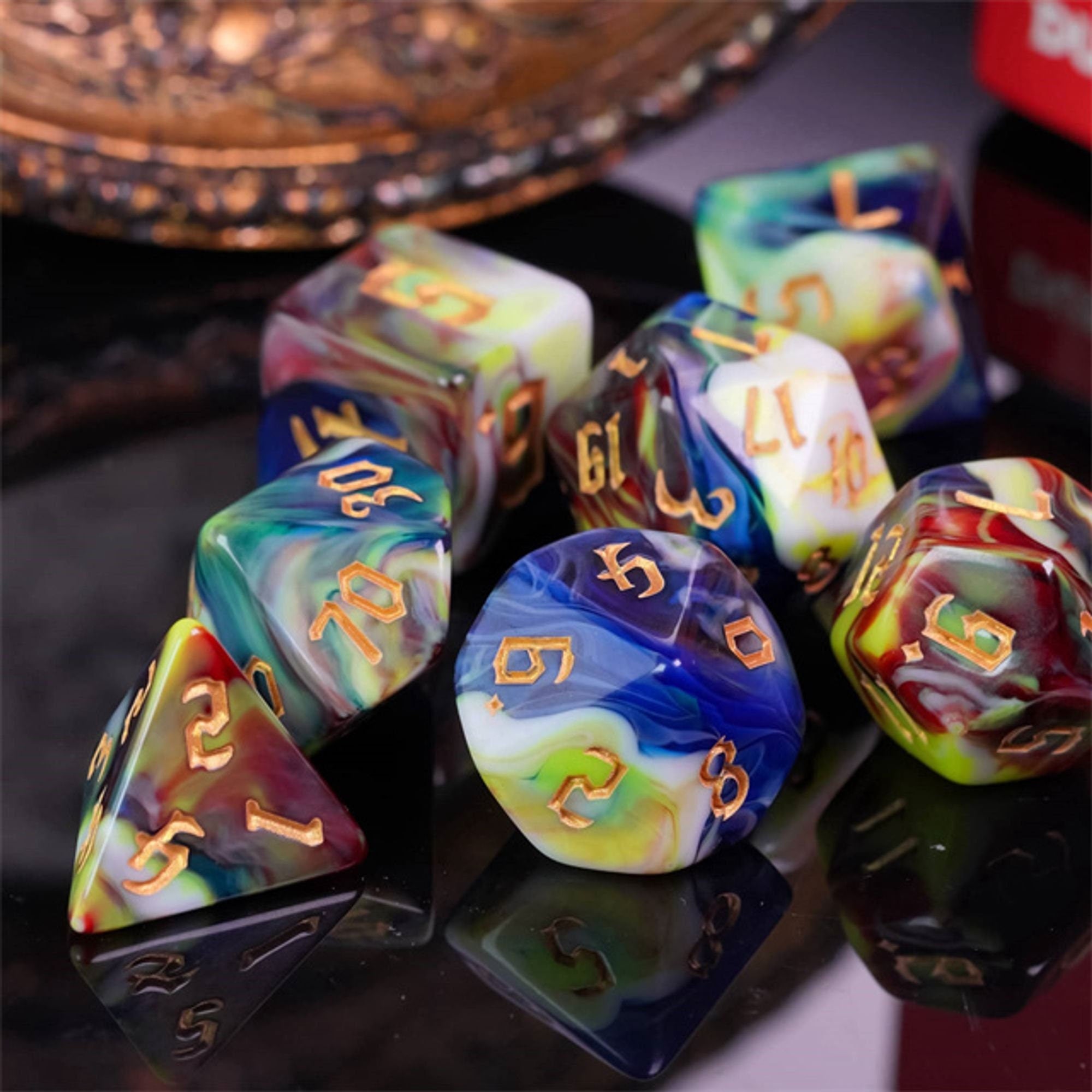 Abstract DND/TTRPG Dice set - Dicemaniac