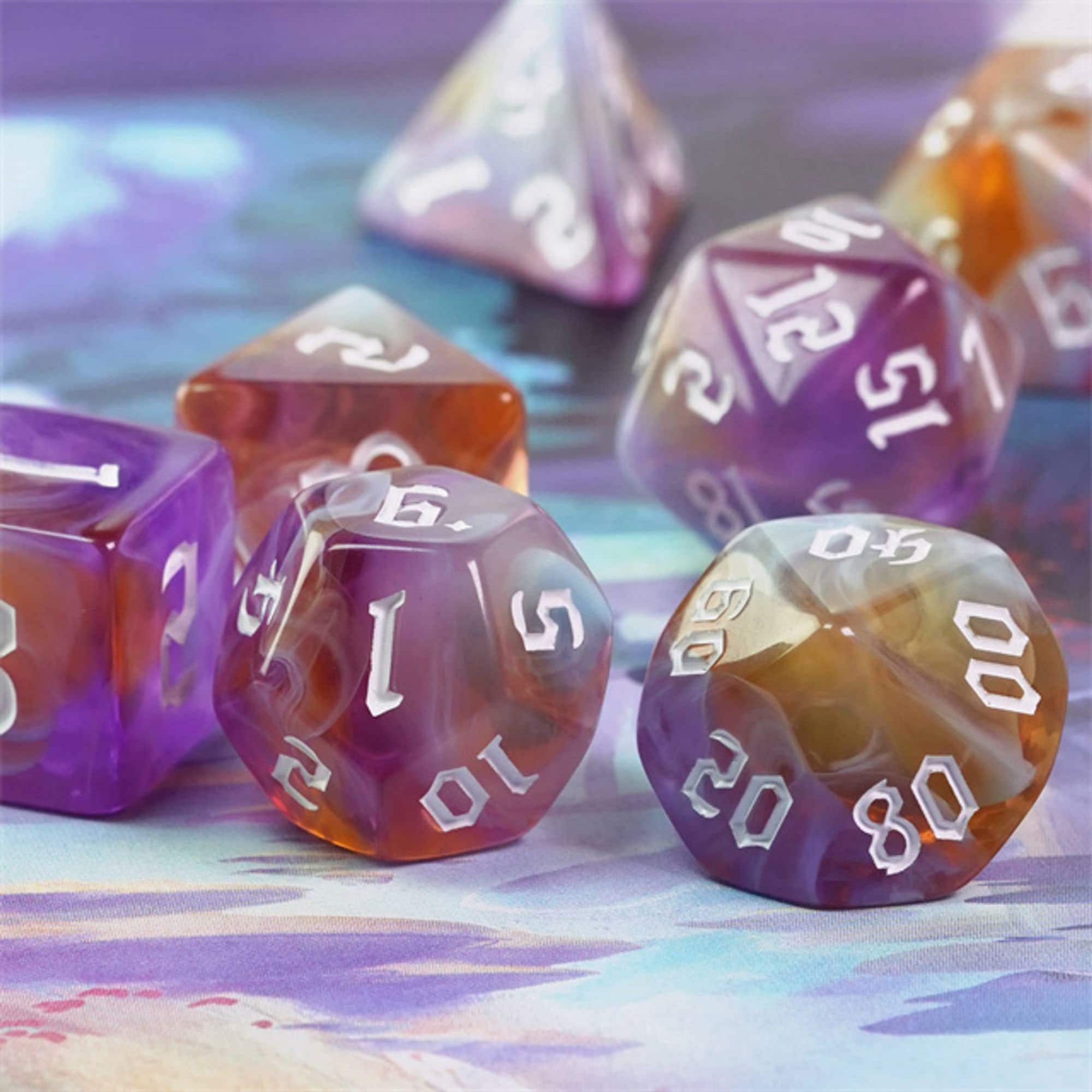 Purple Worm DND/TTRPG DICE SET - Dicemaniac