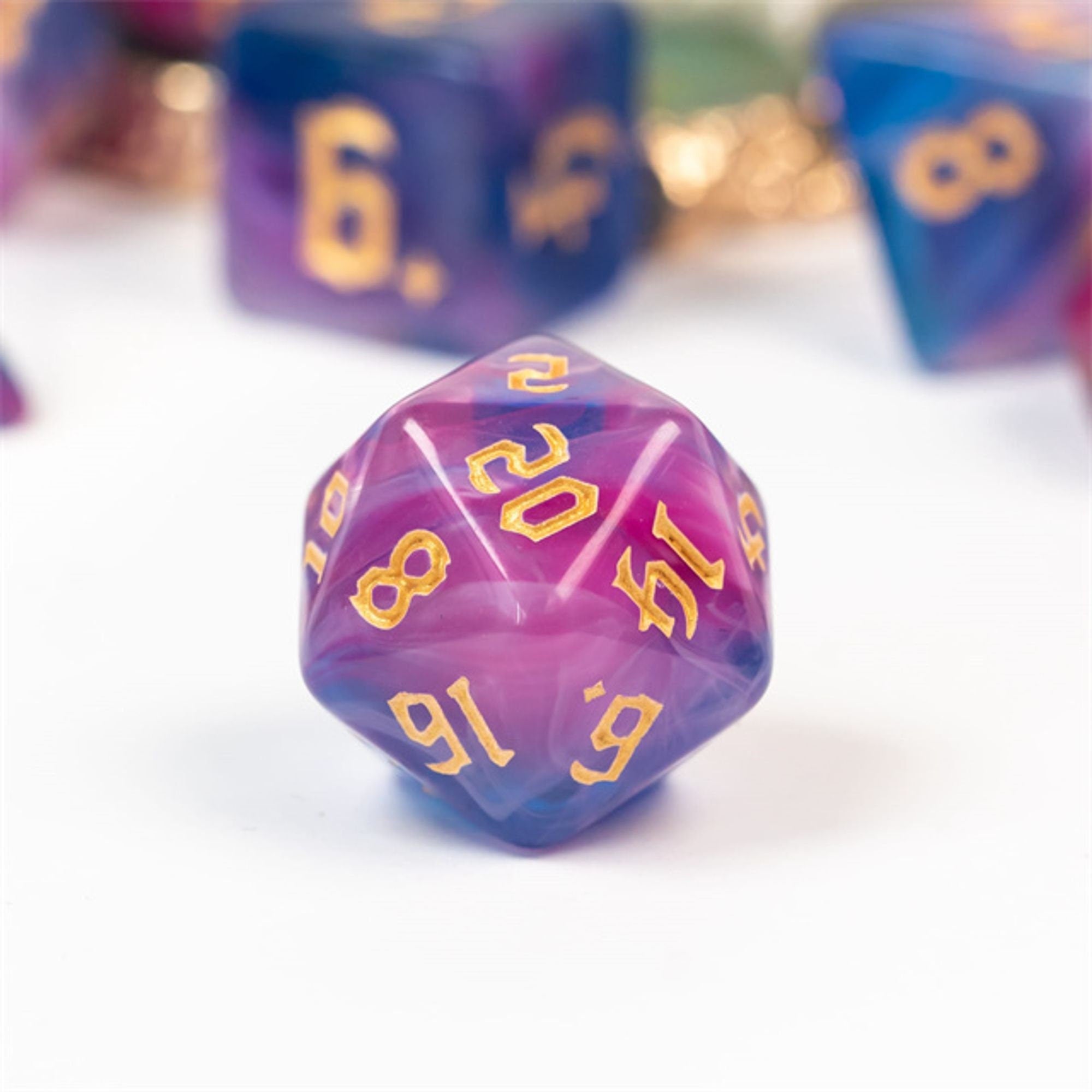 Blue Sun's Zenith TTRPG/DND DICE SET - Dicemaniac