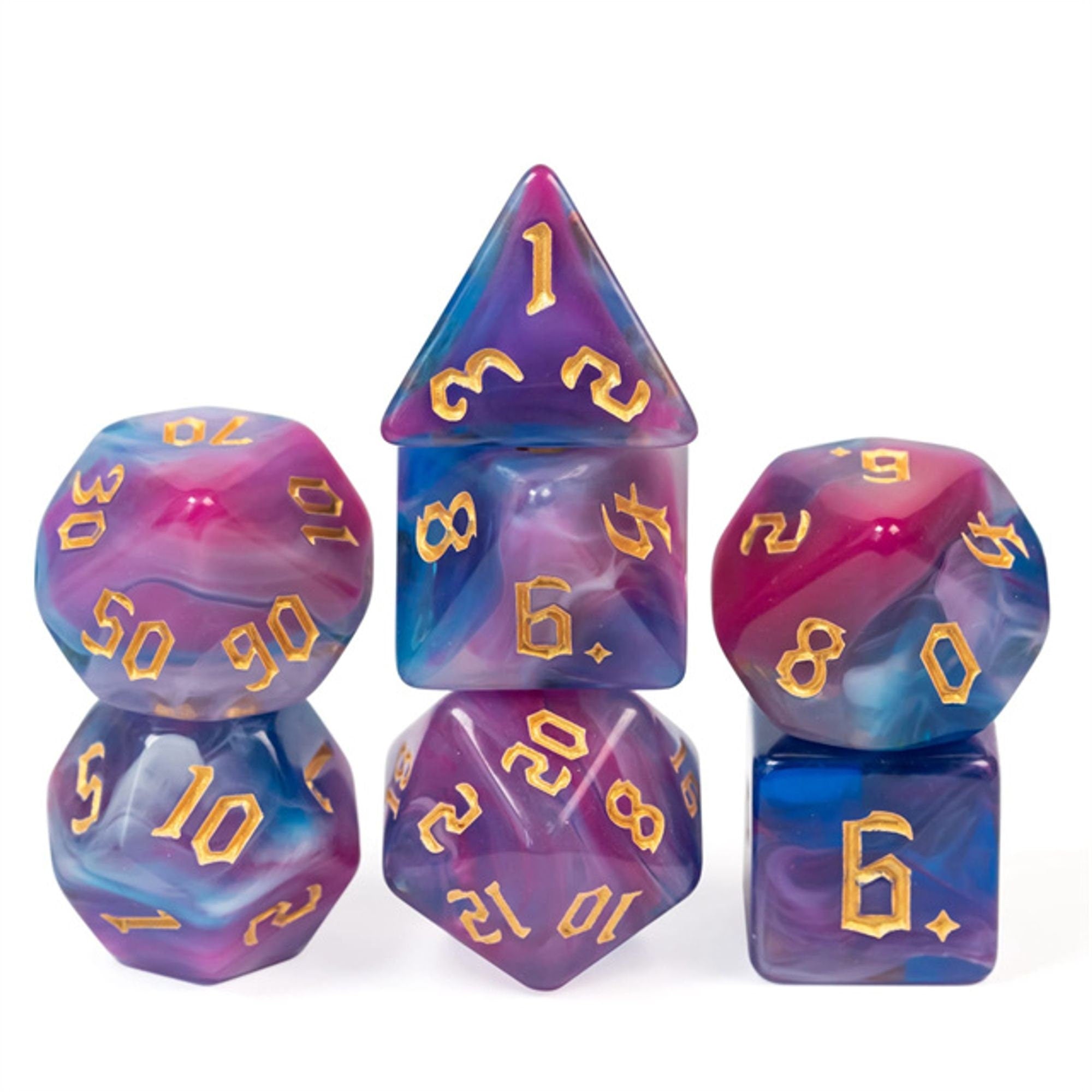 Blue Sun's Zenith TTRPG/DND DICE SET - Dicemaniac