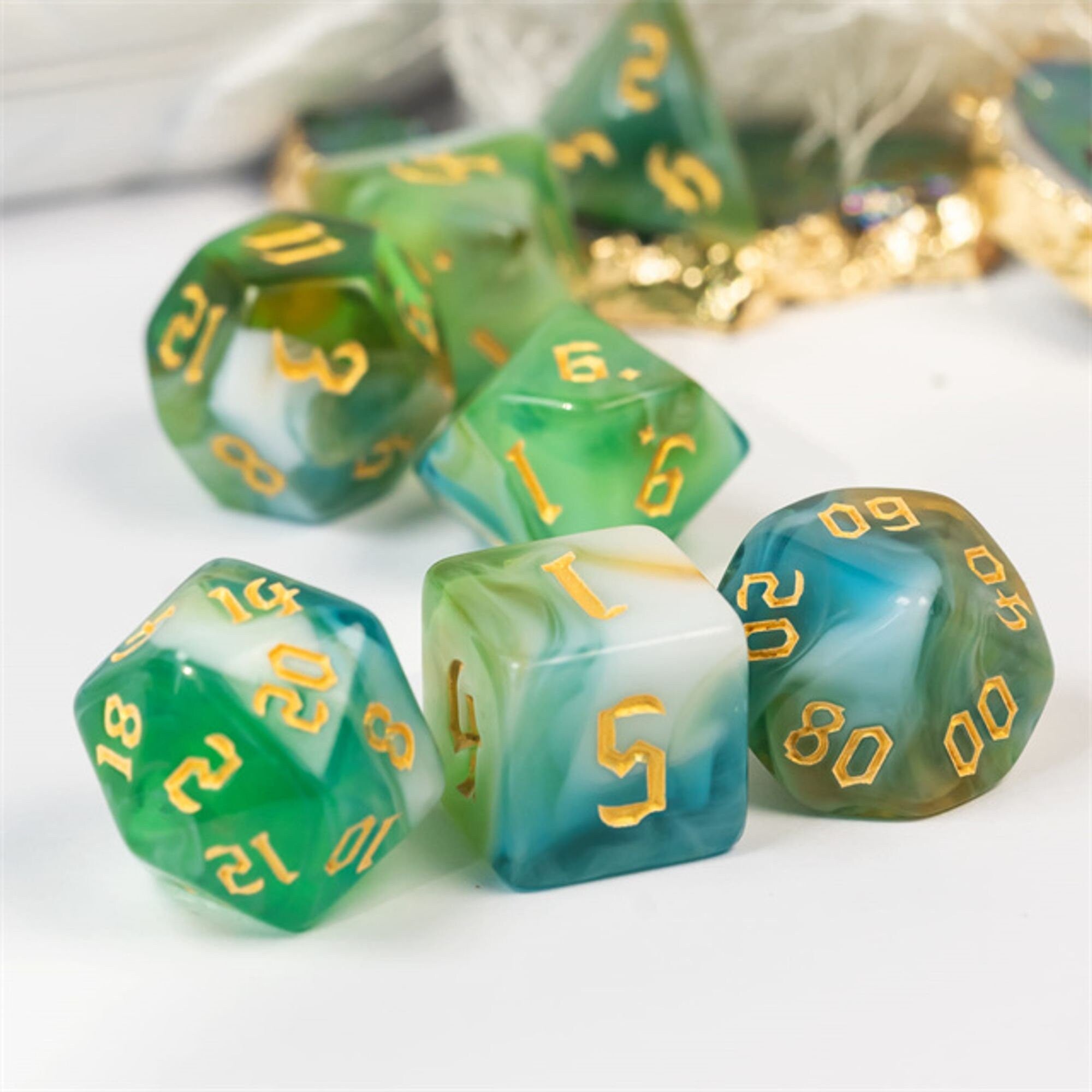 Merfolk DND/TTRPG Dice set - Dicemaniac