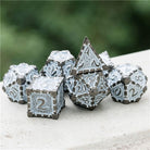 Dagger of Venom Black White Metal Rogue TTRPG/DND DICE SET - Dicemaniac