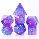 Purple Cosmos Sharp Edge DND/TTRPG Dice set - Dicemaniac