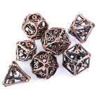 Hollow Copper Bones Metal DND/TTRPG Dice set - Dicemaniac