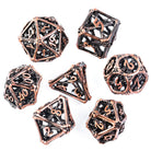 Hollow Copper Bones Metal DND/TTRPG Dice set - Dicemaniac