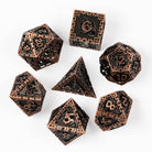 Copper Dragon Guarded City Walls Metal DND/TTRPG Dice set - Dicemaniac