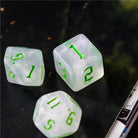 Green Gothic Script DND/TTRPG Dice set - Dicemaniac